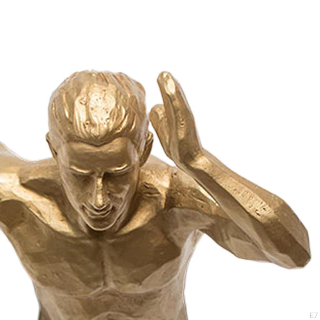 Retro Resin Figurine Background Statue Wall Home Decor