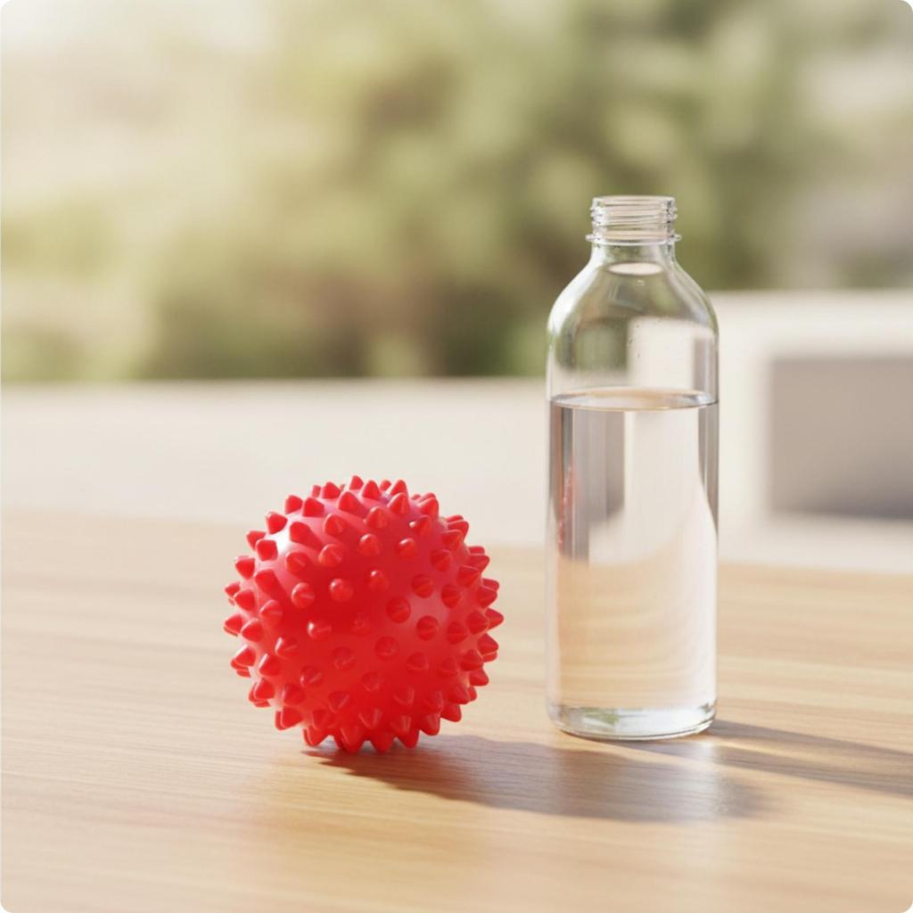 PVC Massage Ball with Raised Bumps Muscle Soreness Relief Acupressure Targeted Pressure for