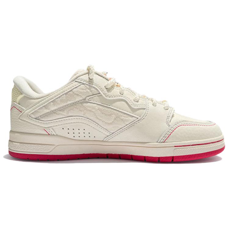 Li Ning Slip Resistant Abrasion Resistant Low top Skateboard Shoes Men's Beige AEPV079-1
