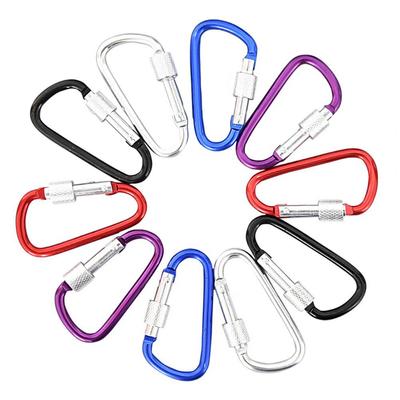D-Form für Schlüssel 5 Stück nützliche D-Ring-Karabiner für Camping Wandern Campingbedarf D-Ring-Karabiner einfach anbringen