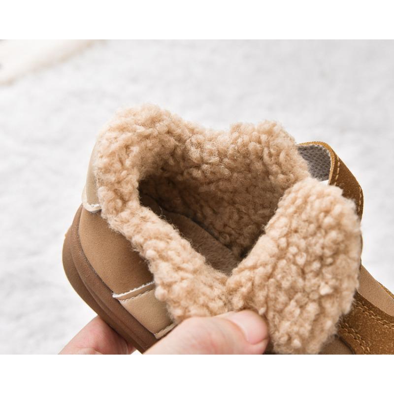 Boys' Fleece-Lined Sneakers & Winter Boots, Warm Children's Waterproof Snow Boots, Girls' Faux Shearling Lined Thick Winter Boots.