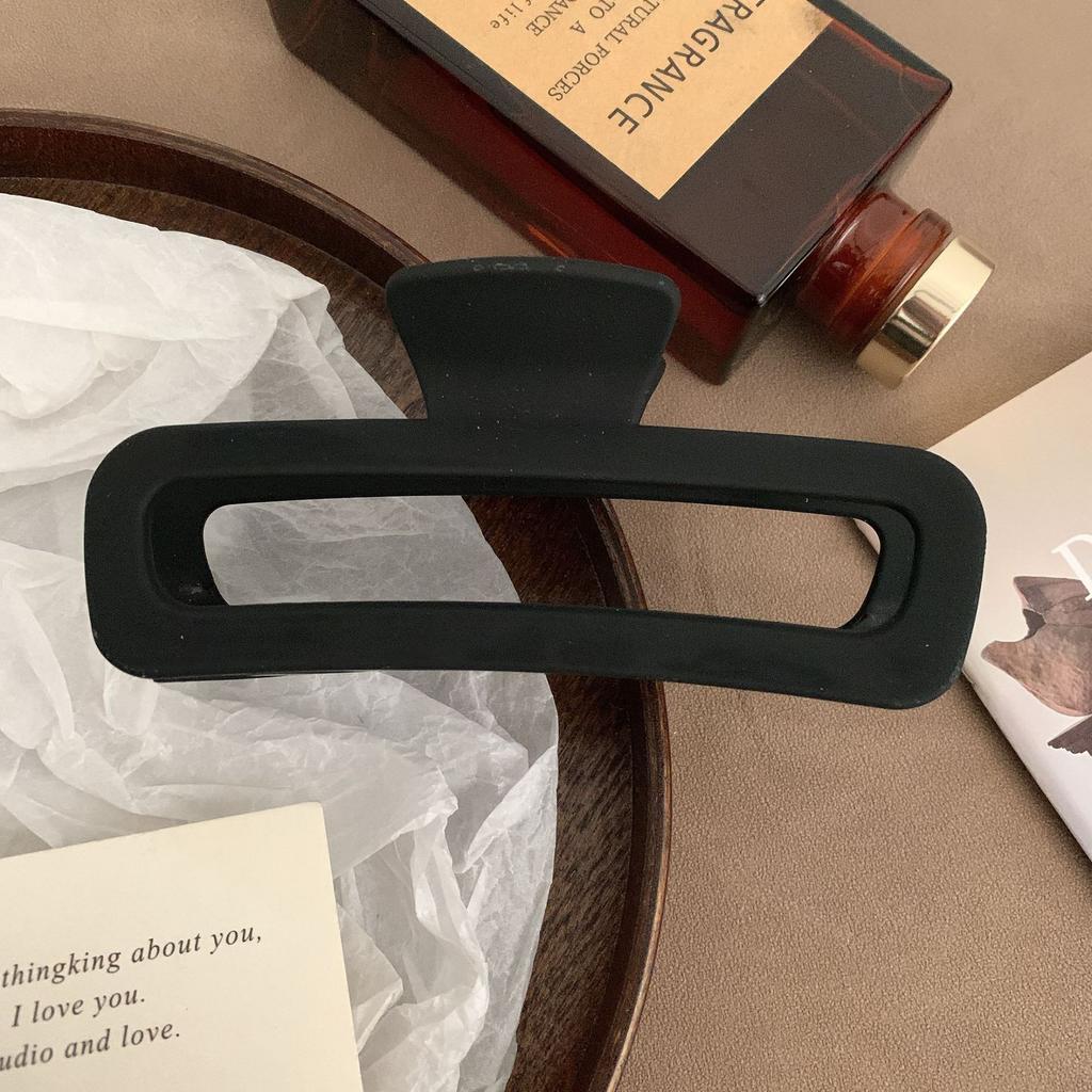 Korean Large Solid Hair Claw Elegant Hairpins Barrette Crab Hair Clips For Women Girls Square Headwear Hair Accessories Jewelry