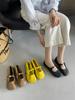 2025 New Shallow Mouth One-word Strap Single Shoes Women's Single Shoes