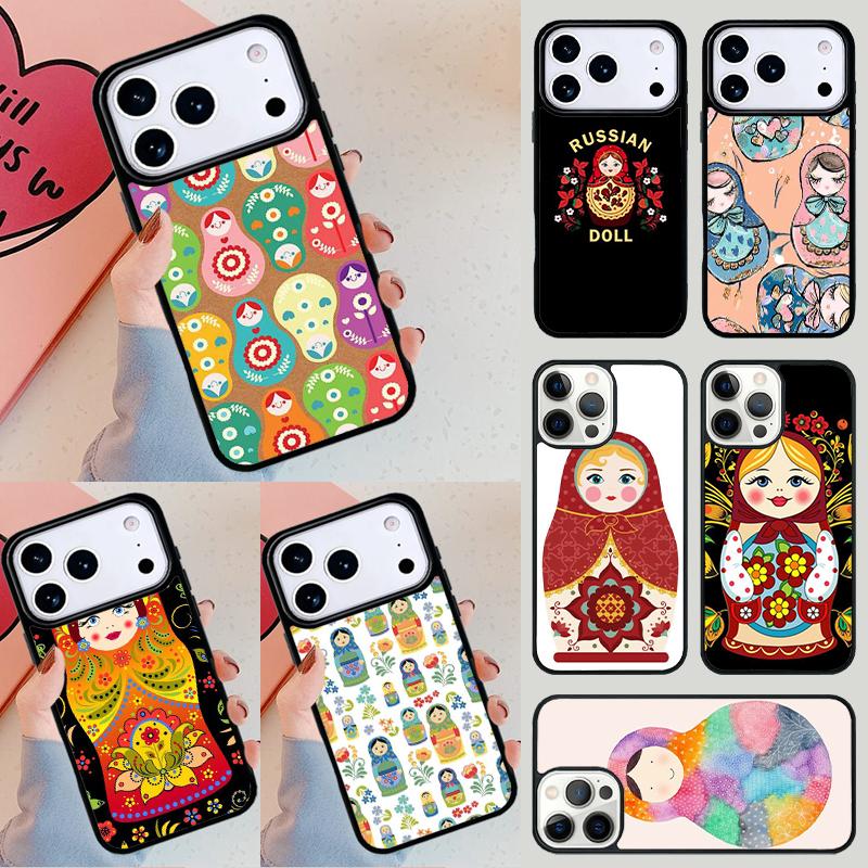 Russian Dolls Matryoshka Phone Case For iPhone 17 Air 14 15 13 12 Max Cover For Apple 16e 11 Pro Max Plus Coque