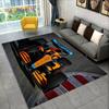 Alfombra de Dibujos Animados para Coche de Carreras y Piloto de Carreras para el Hogar Sala de Estar Dormitorio Sofá Felpudo Decoración, Alfombra para Zona de Juegos Infantil Alfombrilla Antideslizante para el Suelo