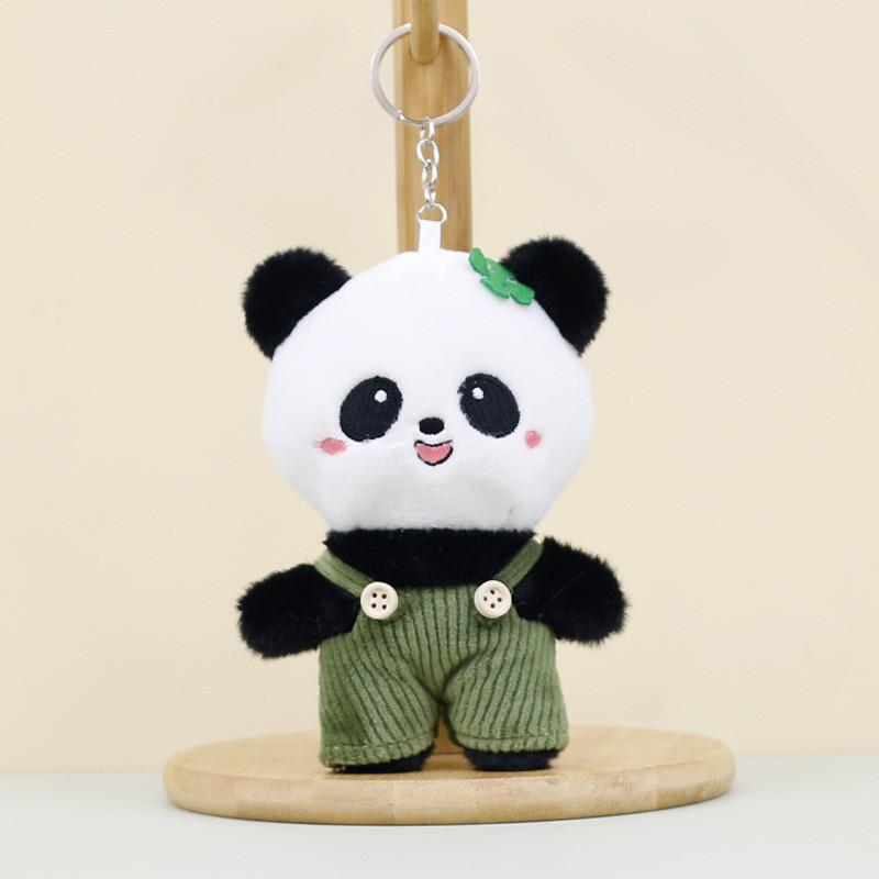 Adorable Panda Plush Toy Keychain Cute Animal Figure With Short Plush And Pp Cotton Filling
