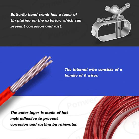 1 Set Pool Cover Winch High-Strength Universal Size Rust-proof Wide Application Simple Installation