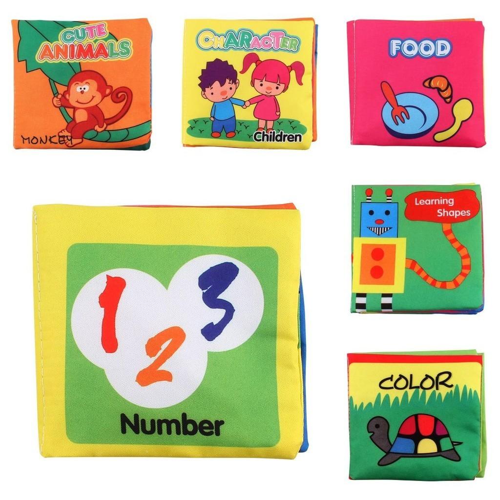 New Baby Soft Cloth Book Hand Book Early Education Toy Sound Paper Bag Packed