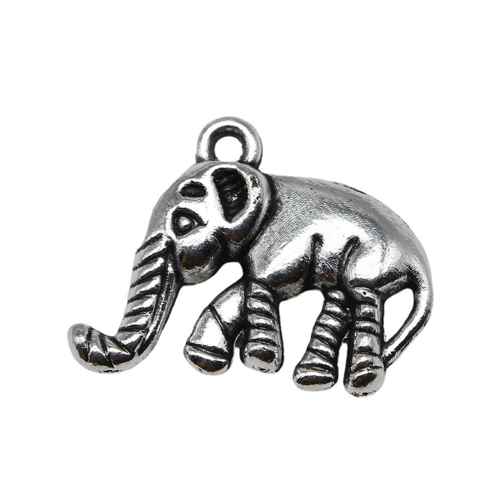 Antique Style Elephant Charms Metal Animal Pendants For DIY Jewelry Keychain Bag Accessories