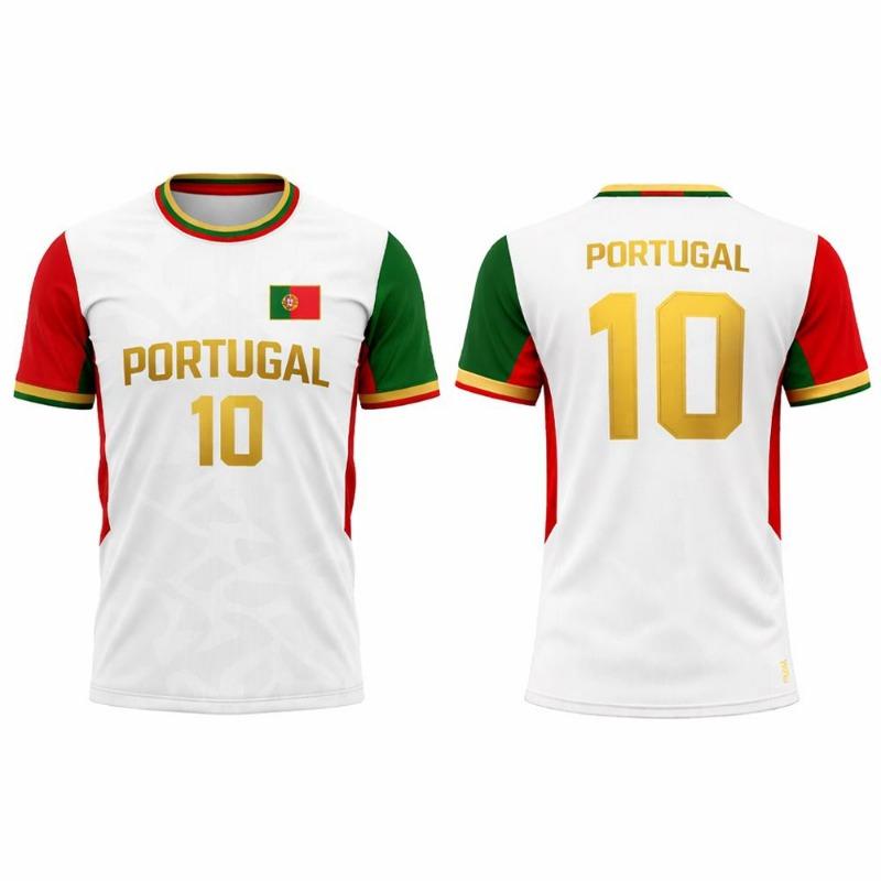 2026 New Portugal Flag Print Jersey Men's Breathable Quick-Drying Sportswear Summer T-Shirt