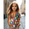 Kids Clothes Children's T-Shirt Girl Short Sleeve Top Cartoon Cat Girls Summer Clothes Child T-Shirt  Children's Clothing
