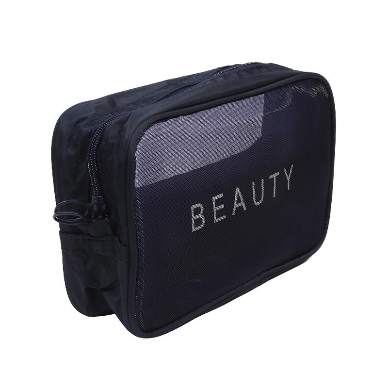 Transparent Mesh Makeup Bag Storage Case Zipper Make Up Bags 3 Size Women Travel Toiletry Wash Cosmetic Bag