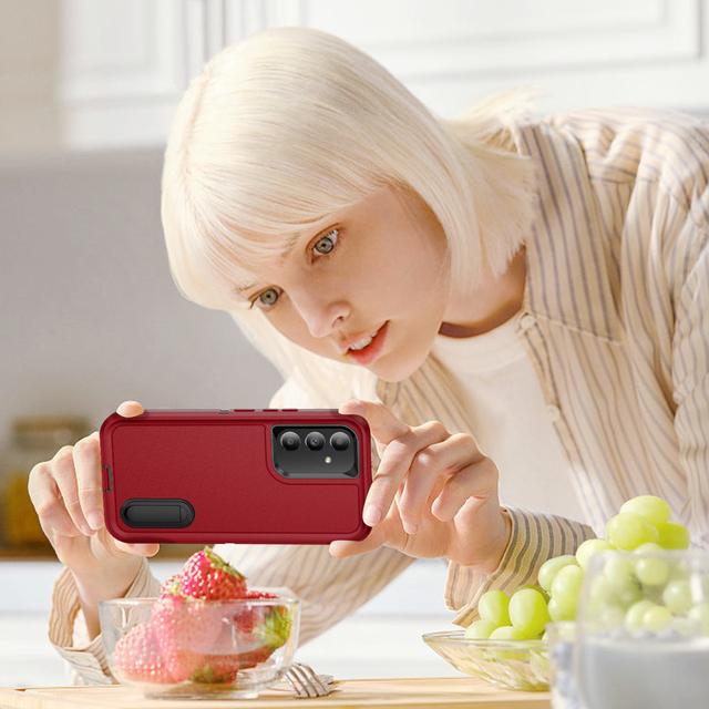 

Портативный чехол-подставка против пота для Samsung Galaxy A54 A14 5g A13 A53 S22 Plus S23, ультра противоударные жесткие чехлы for Galaxy A53 5G красный