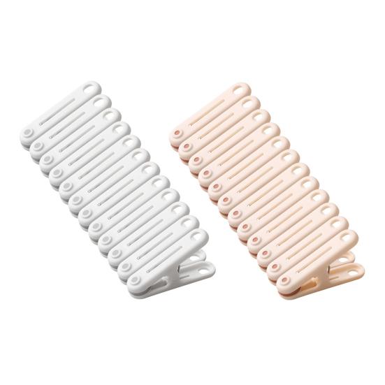 12 Stück Robuste rutschfeste Wäscheklammern Winddichte Kunststoff-Wäscheklammern mit weichen Polstern Keine Spuren Hinterlassende Wäscheklammern für das Aufhängen