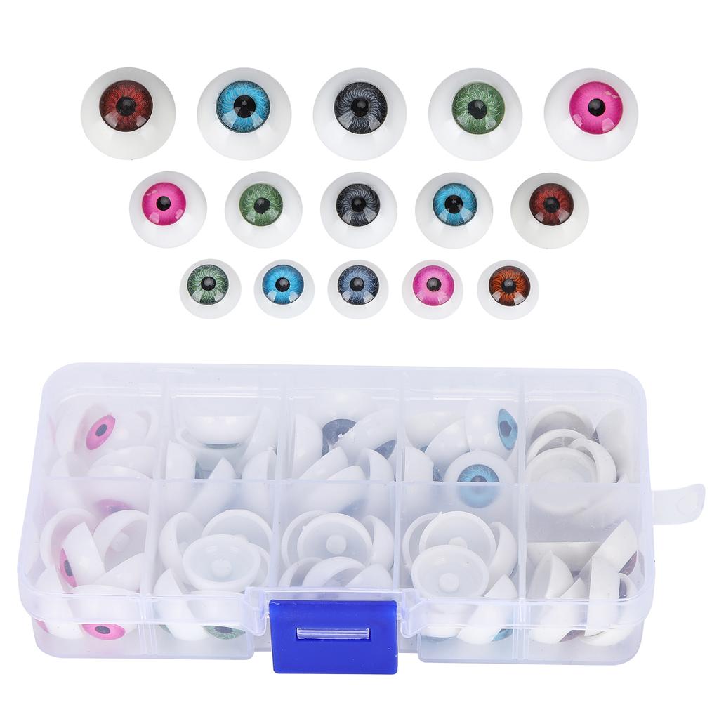 Doll Eyeballs Half Round Plastic Eyes Colorful DIY Bear Crafts Materials Halloween Accessories