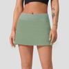 Tennis Short Skirt Breathable Sport Solid Color Skirt Women Sports Golf Skirt High Waist Skirts Quick Drying Double-deck Skirt With Pockets