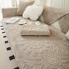 Fall/winter New Sofa Cushion Plush Embroidery Warm Cushion Modern Simple Non-slip Sofa Cushion Cover Cloth Pillow Backrest