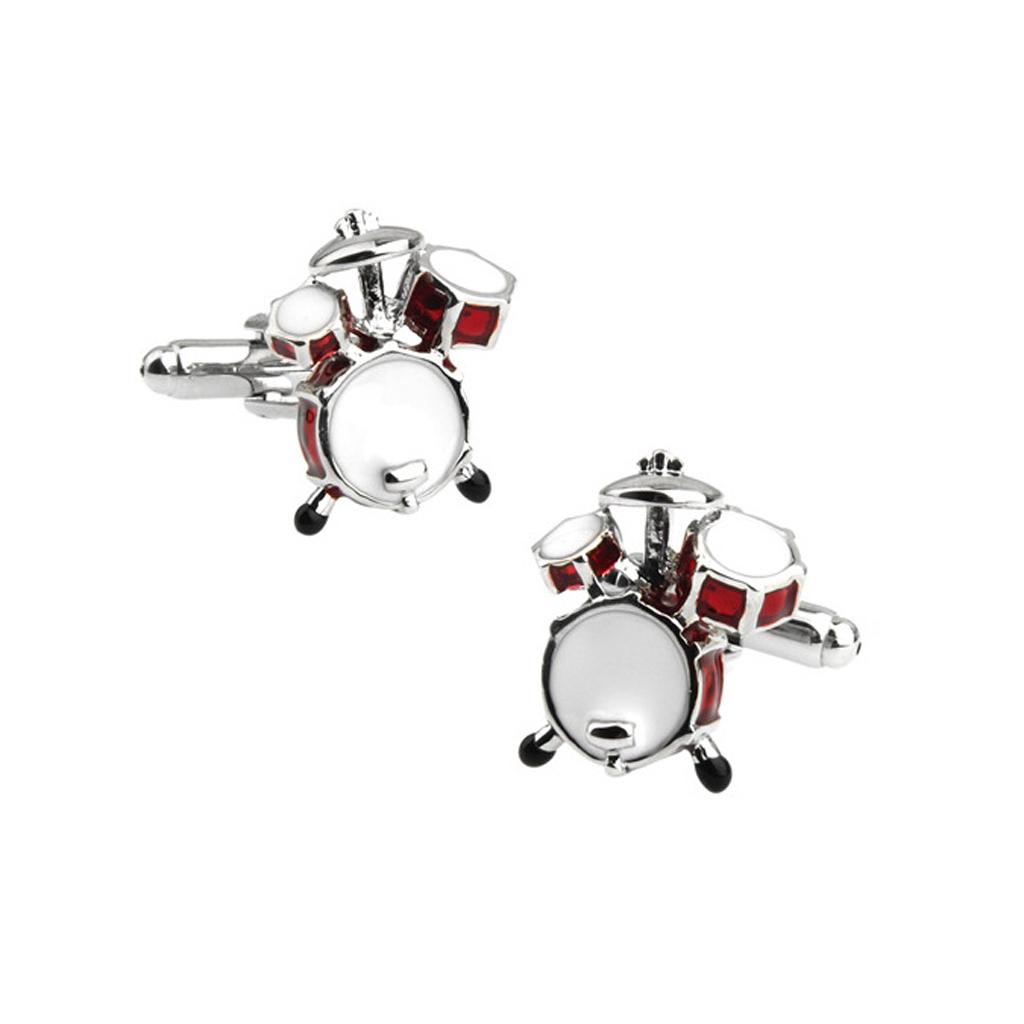 Music Drum Shape Cufflinks Cuff Nails French Shirt for Men