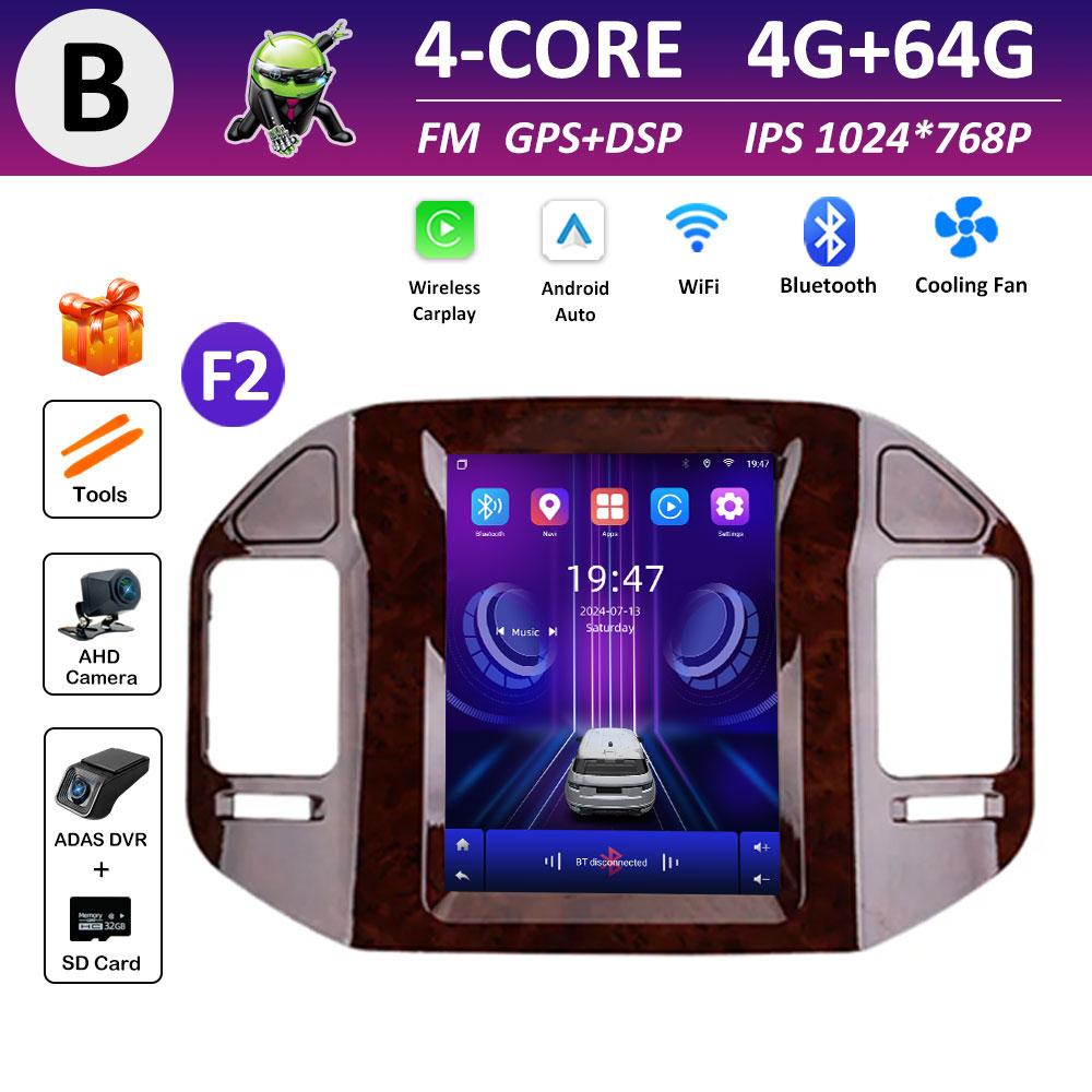 For Mitsubishi Pajero 3 V60 V68 V73 1999 2000 2001 2002 - 2006 DSP Stereo Android Intelligent System Navigation GPS IPS Screen