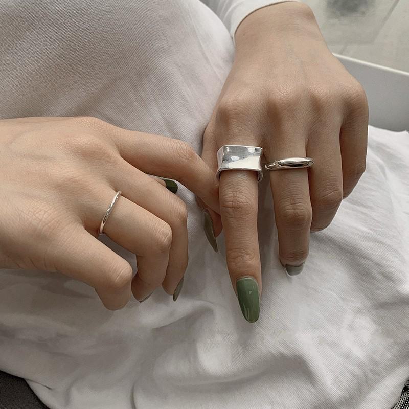 925 Sterling Silver Geometric Cross Ring: Women’s Trendy, Simple, Retro Fashion