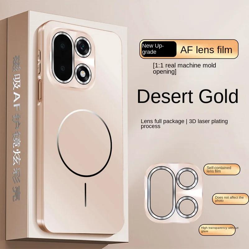 

Business Matte Frosted for Magsafe Case for OnePlus 15 Magnetic Wireless Charging Metal Ring Tempered Glass Camera Protect Cover OnePlus 15