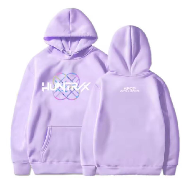 KPop Demon Hunters Huntrix Logo Hoodie Women Men Clothing Loose Fleece Movie Printing 2025 Pullovers Graphic Hoodies Female Top