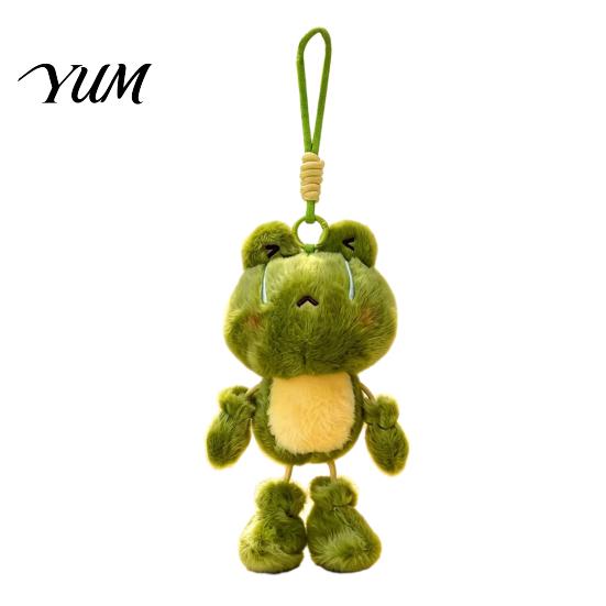 Fragrant Plush Ornament Funny Frog Keychain with Fragrance & Movable Limbs, Soft Stuffed Animal Hanging Leg Bag Charm for Backpacks Keys, Decorative
