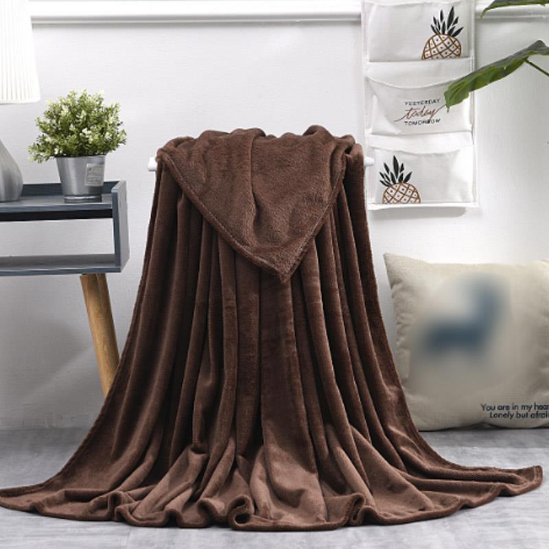 Solid Color Farai Wool Blanket Coral Wool Pet Blanket Cross Border Flannel Blanket Gift Coral Wool