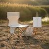 Tragbarer Campingstuhl Faltbarer Angelhocker mit Rückenlehne für Strand, Angler