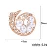 Fashion Flower Pearl Brooch, Alloy Electroplated Personalized Corsage, Women's Clothing Accessories