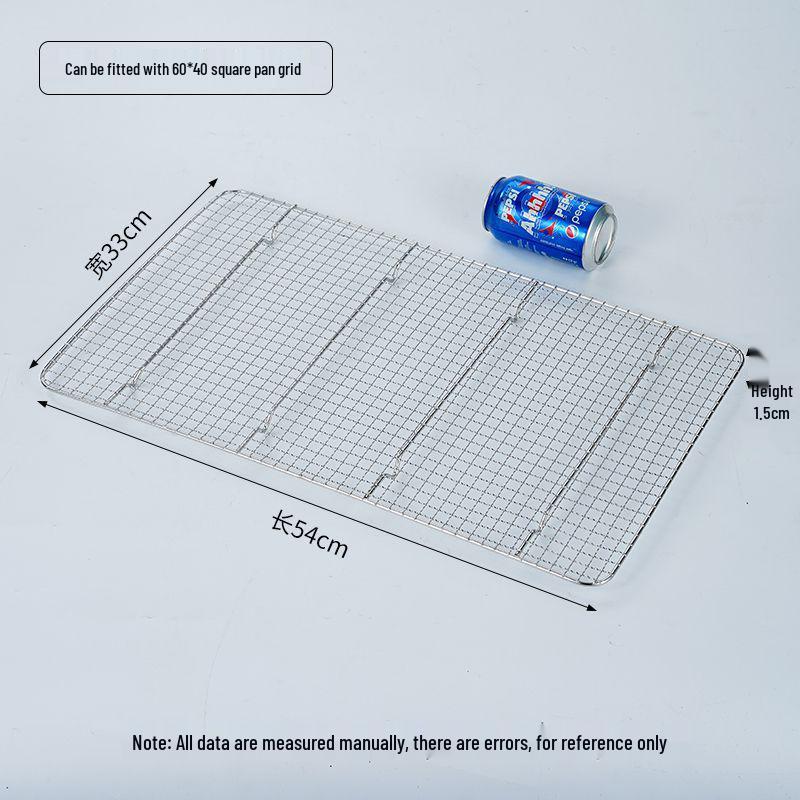 Rektangulært grillnett og tørkestativ i rustfritt stål med V-bendesign