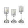 Elegant Glass Lampshade Metal Candlestick for Weddings