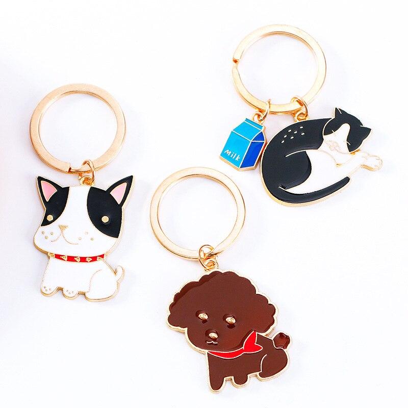 Cartoon Animal Stainless Steel Key Chain Cute Key Chain Car Key Ring Couple Pendant