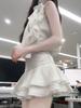 The small man is unique and super good-looking, and the neck polka dot suspender short skirt is a popular new dress this year in summer.
