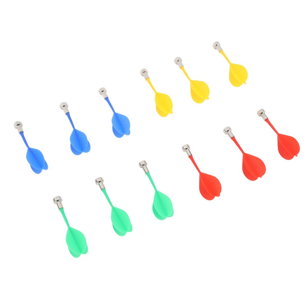 12Pcs Magnetic Darts Plastic Replacement Darts for Magnet Dartboard Kids Adults Target Game Toys