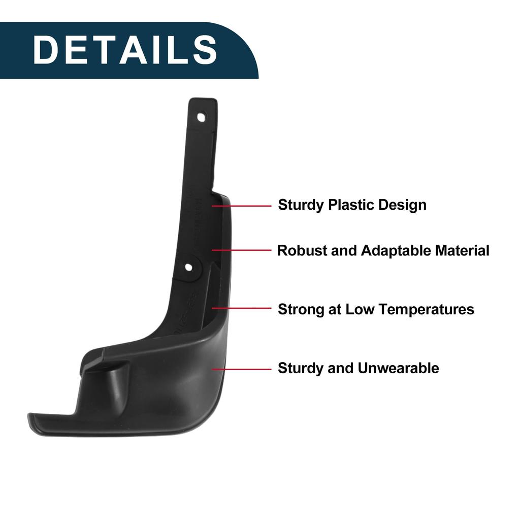 TUCKBOLD Front and Rear Mud Flaps with Mounts for Toyota Ractis 2012-2018