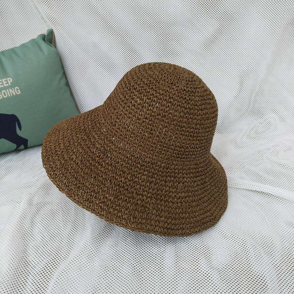 Summer Fashion Women Straw Hat Lady Summer Sun Hat Visor Cap Panama Style Bucket Cap Strawhat Beach Hat Outdoor Girl Cap