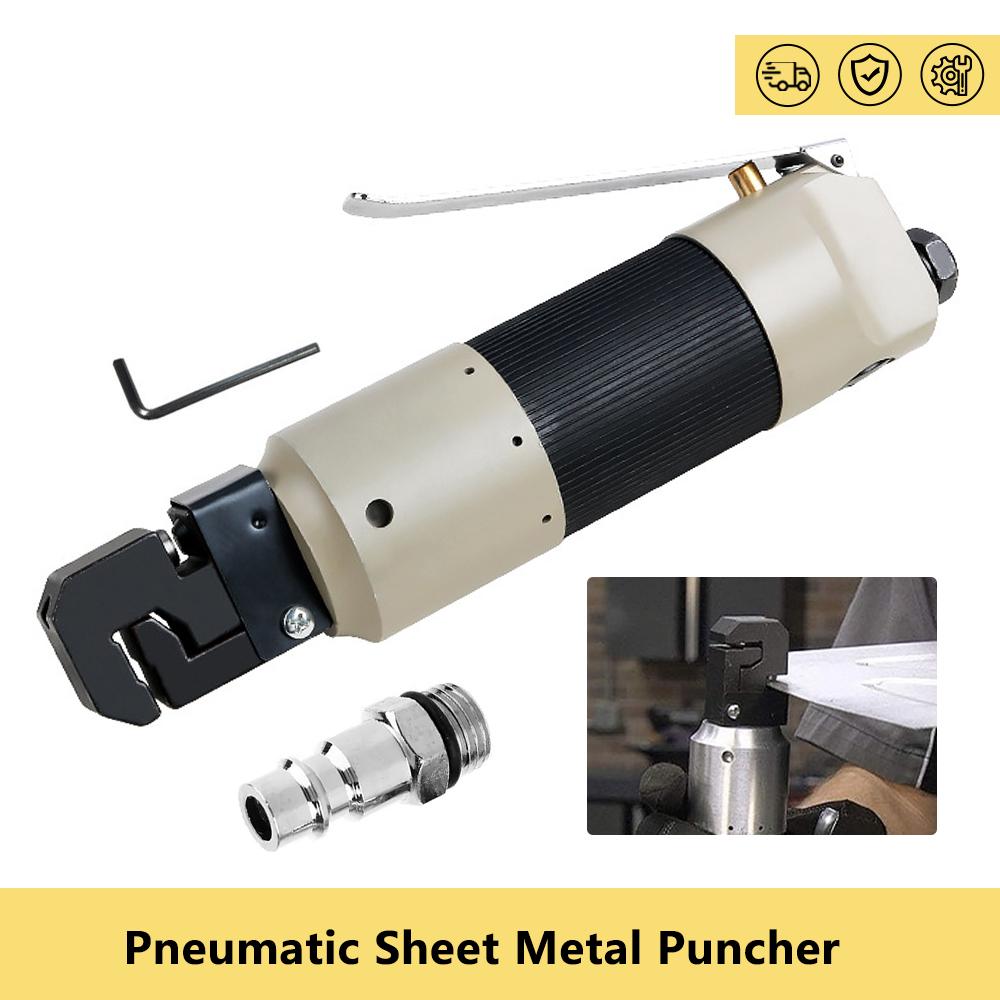 Pneumatic Sheet Metal Puncher Tool Straight Metal Folding Machine 5mm Hole Rivet Punching Press Sheet Metal Repair Crimping Tool