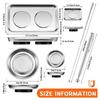 A25F-4 Magnetic Tray Bowl Stainless Steel Pickup Tool With Magnetic Pin Bolt Holder Round Magnetic Parts Tray For Mechanic's