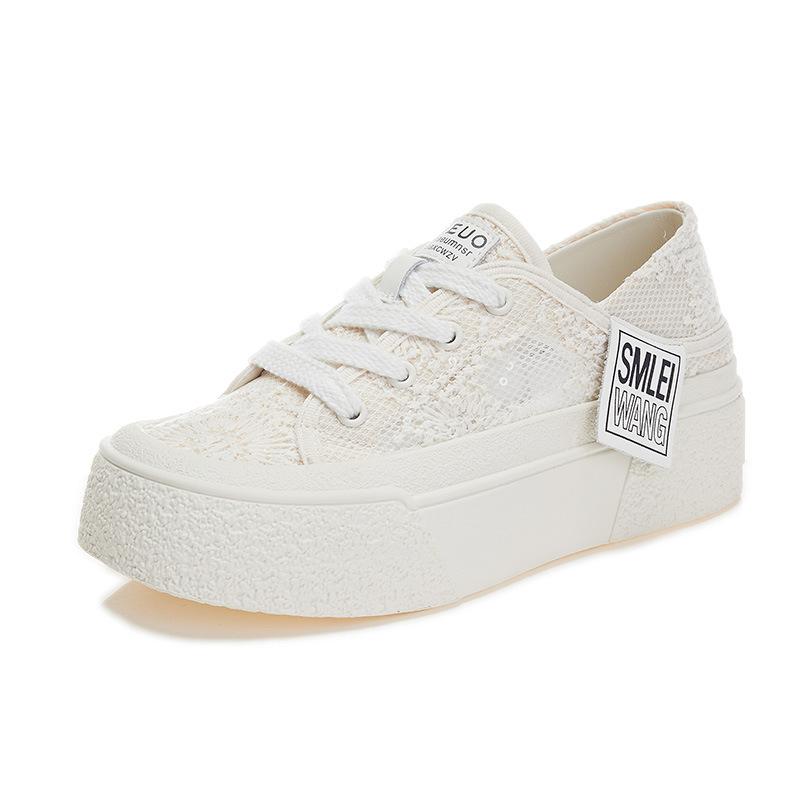 New first-layer sheepskin two wear little white shoes 2025 summer platform shoes casual board shoes women's trendy shoes breathable women's shoes
