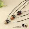 Vintage Sandalwood Acorn Pendant Necklace Simple Ebony Acorn Wishing Openable Acorn Shaped Box Pendant Long Sweater Chain