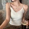 Autumn and Winter Lace Polished Velvet Suspender Thermal Vest Women's Inner Back Tube Top Bottoming Shirt To Keep Warm and Hot