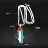 HNSP Palestine Stainless Steel Pendant Chain Necklace For Men Women Palestine Series Zircon Accessories