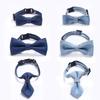Pet Bow Tie Adjustable Cat Necktie Denim Puppy Collars Fashion Cat Neck Bow Pet Neck Tie Party Wedding Decoration Dog Accessorie