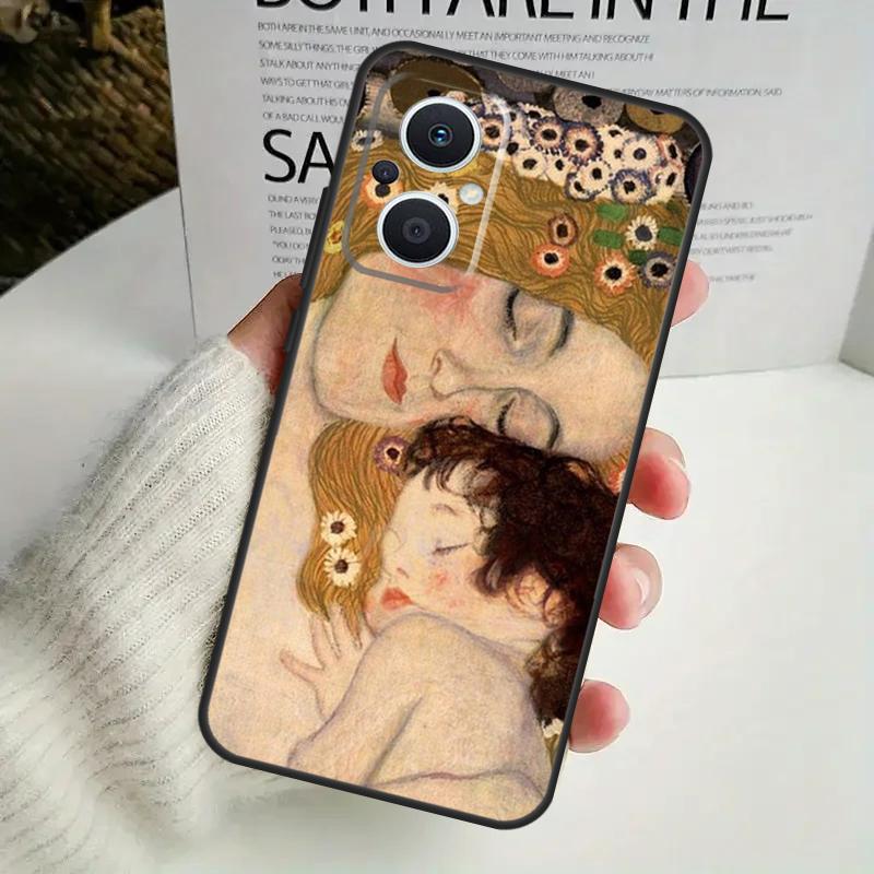The Kiss Gustav Klimt Painting Phone Case For OPPO Reno 8 7 Lite 8T 11 12 13 14 14F 10 Pro OPPO Find X8 X6 X5 X9 Pro Cover