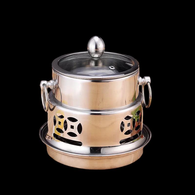 Personal Alcohol Hot Pot with Glass Lid