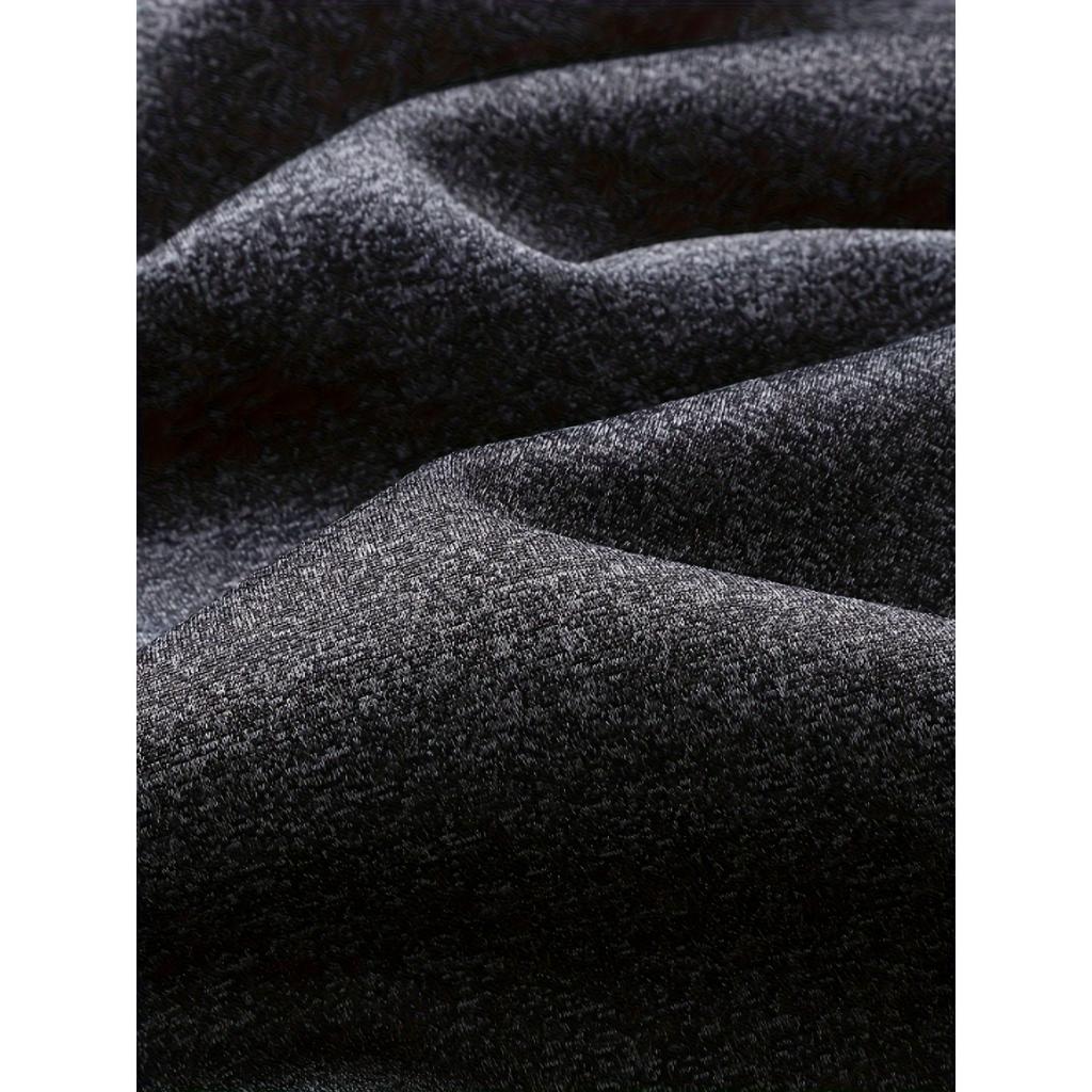 Geacă cu glugă căptușită confortabilă pentru bărbați - Casual, culoare uni albastru, cu fermoar, glugă cu șnur, buzunar cu fermoar și închidere cu nasturi în față, îmbrăcăminte cu textură moale