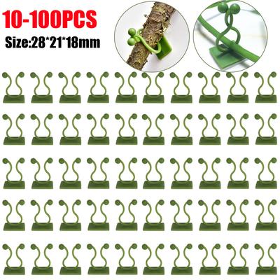 100-10PCS Plant Climbing Wall Self-Adhesive Fixed Buckle Hook Fastener Tied Fixture Buckle Garden Plant Wall Climbing Vine Clips