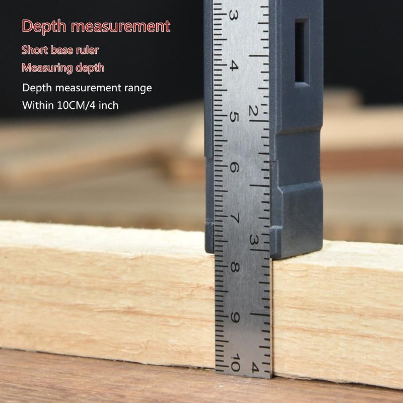 Multipurpose Triangle Ruler Double Sided for Angle/Depth/Cylinder High Precision Aluminum Alloy Triangle Ruler Tool