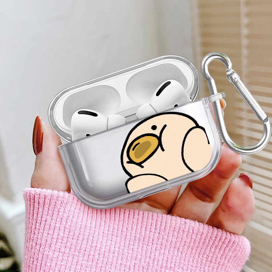 Cute Duck Clear Earphone Cases Cover Case For Airpods 1 Pro2 4 Pro 2 Pro3 3